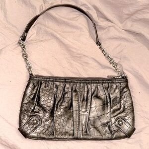 Express crocodile embossed small bag